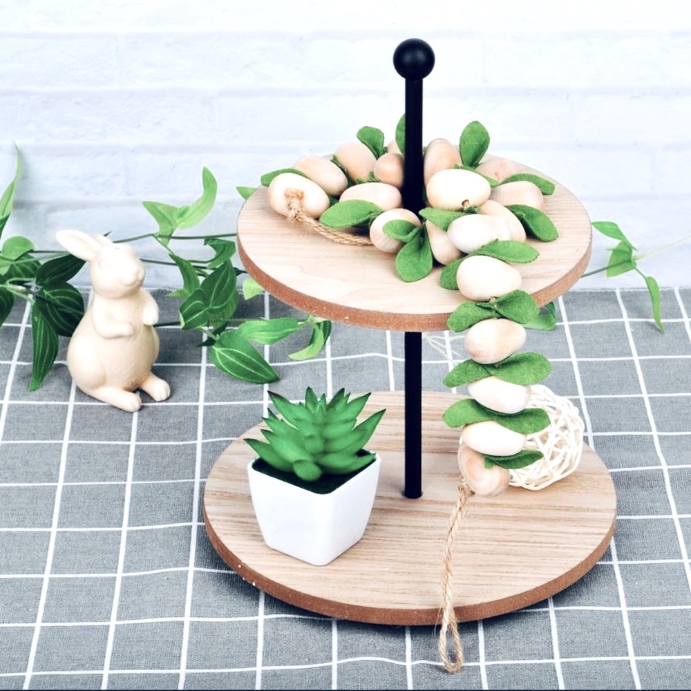 Target Wooden/ Natural Beaded Egg Garland - Picture 3 of 7